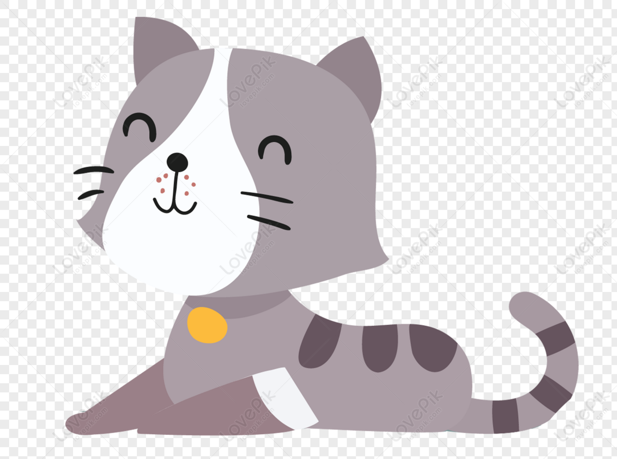 Gatinho De Desenho Animado Gatinho Fofo Adesivo De Gato PNG