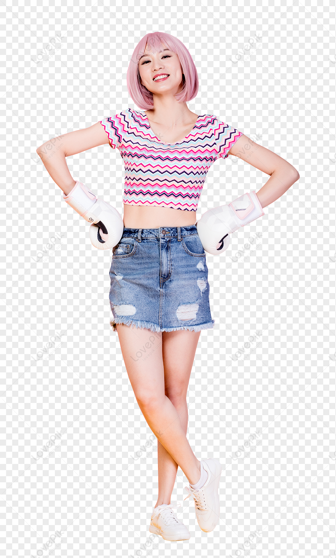 Fashionable Women With Boxing Gloves PNG Picture And Clipart Image For ...