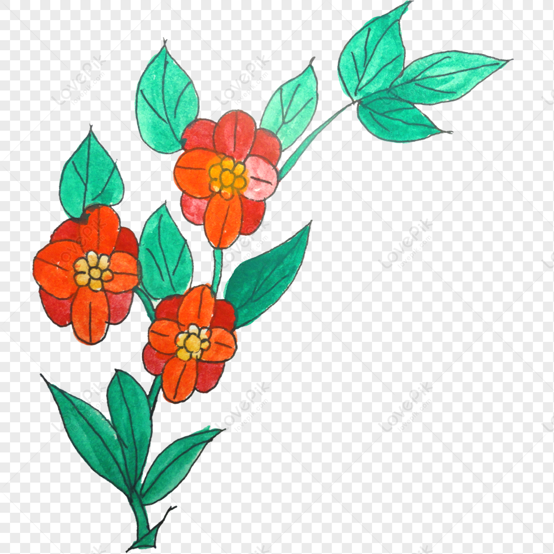 Flower Flower Branch PNG Free Download And Clipart Image For Free ...