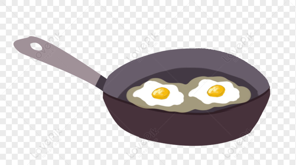 Fried egg in pan clipart design illustration 9342145 PNG