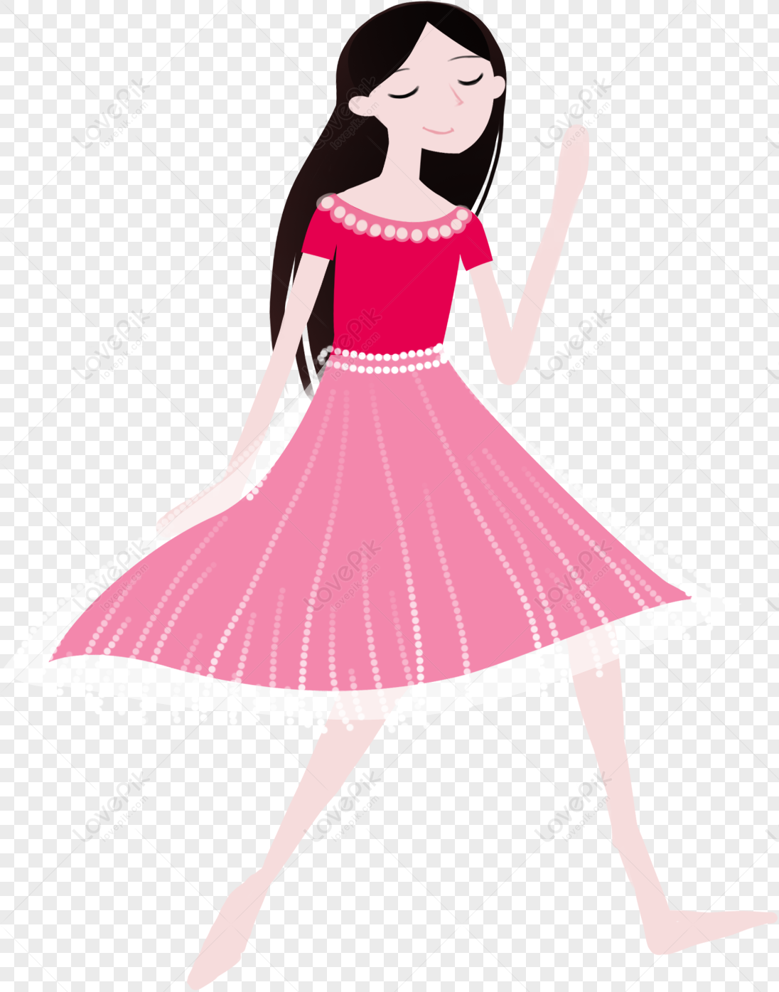 Little Fresh Girl, Dancing Girl, Dress Girl, Dark Girl PNG Image And ...