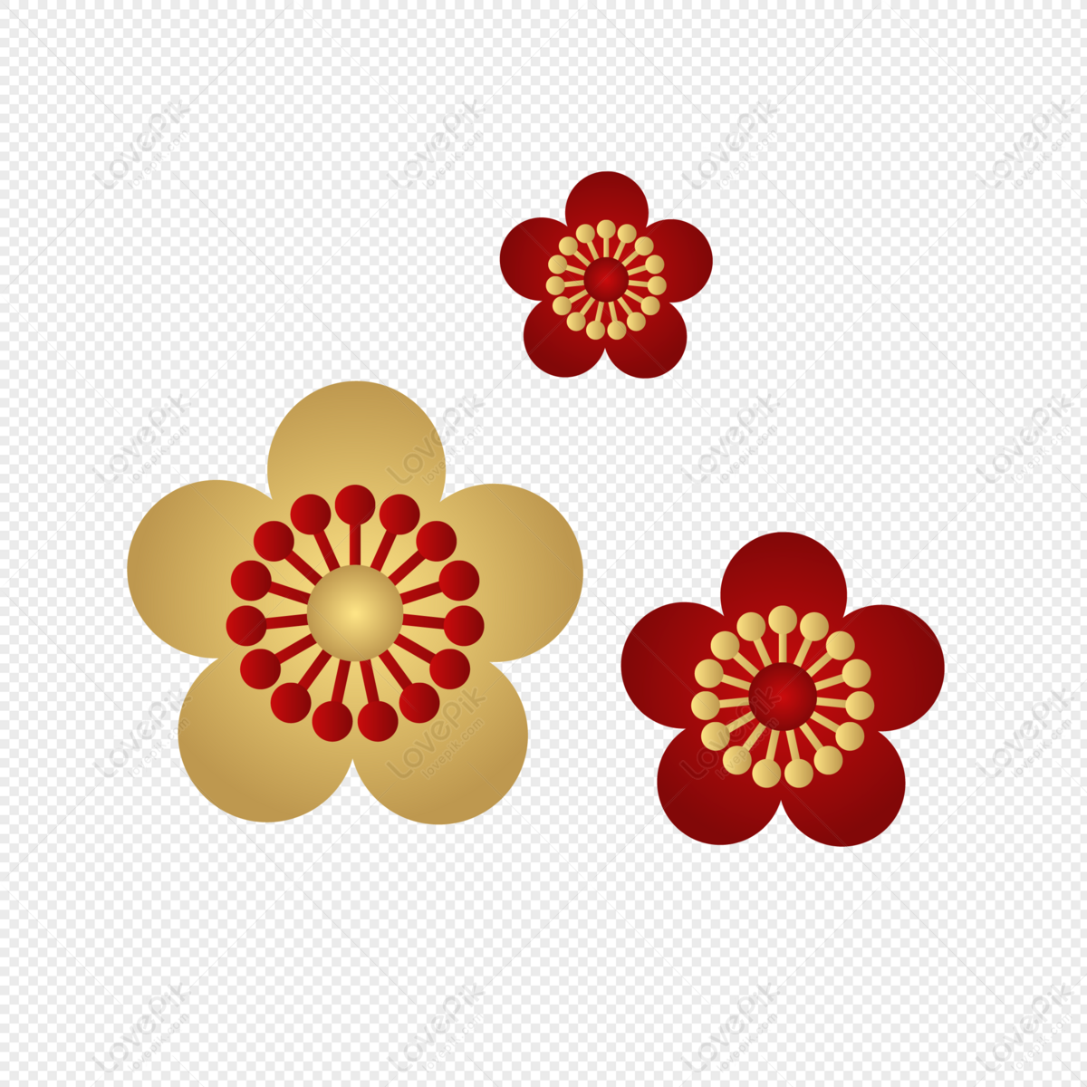 Aesthetic Painted Flowers Materials Image, Flowers Red, Flowers ...