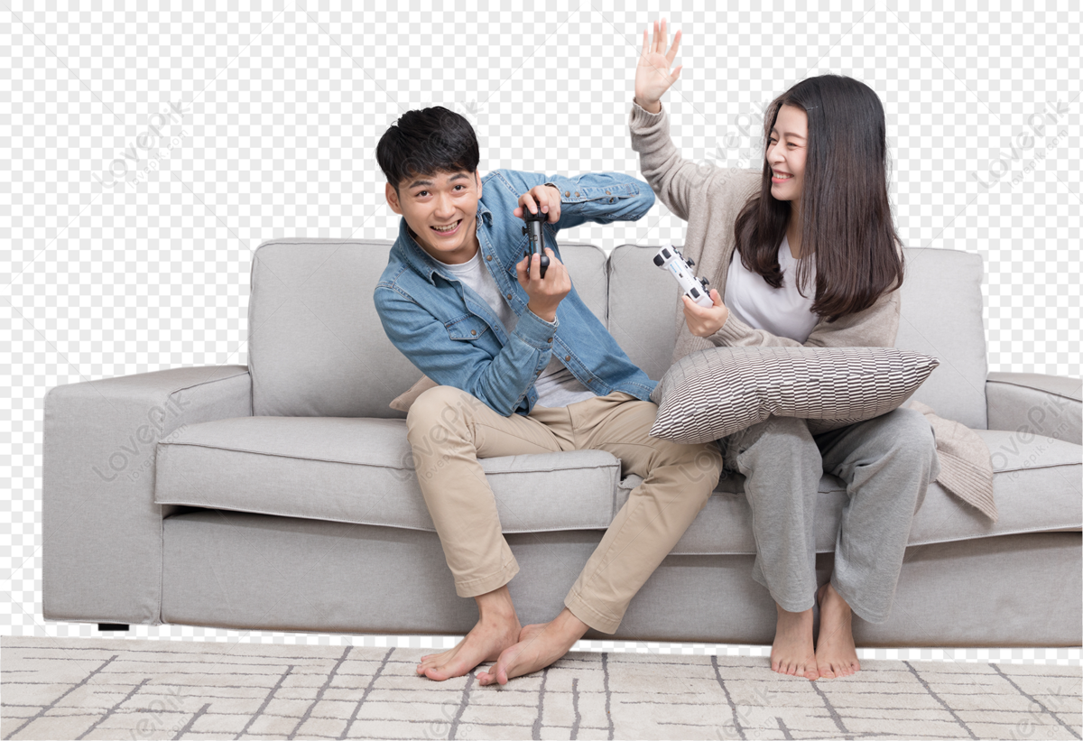 Couples Playing Games In The Living Room, Asian Girl, Asian Couple, Couch  Girl PNG Transparent Image And Clipart Image For Free Download - Lovepik |  400424867