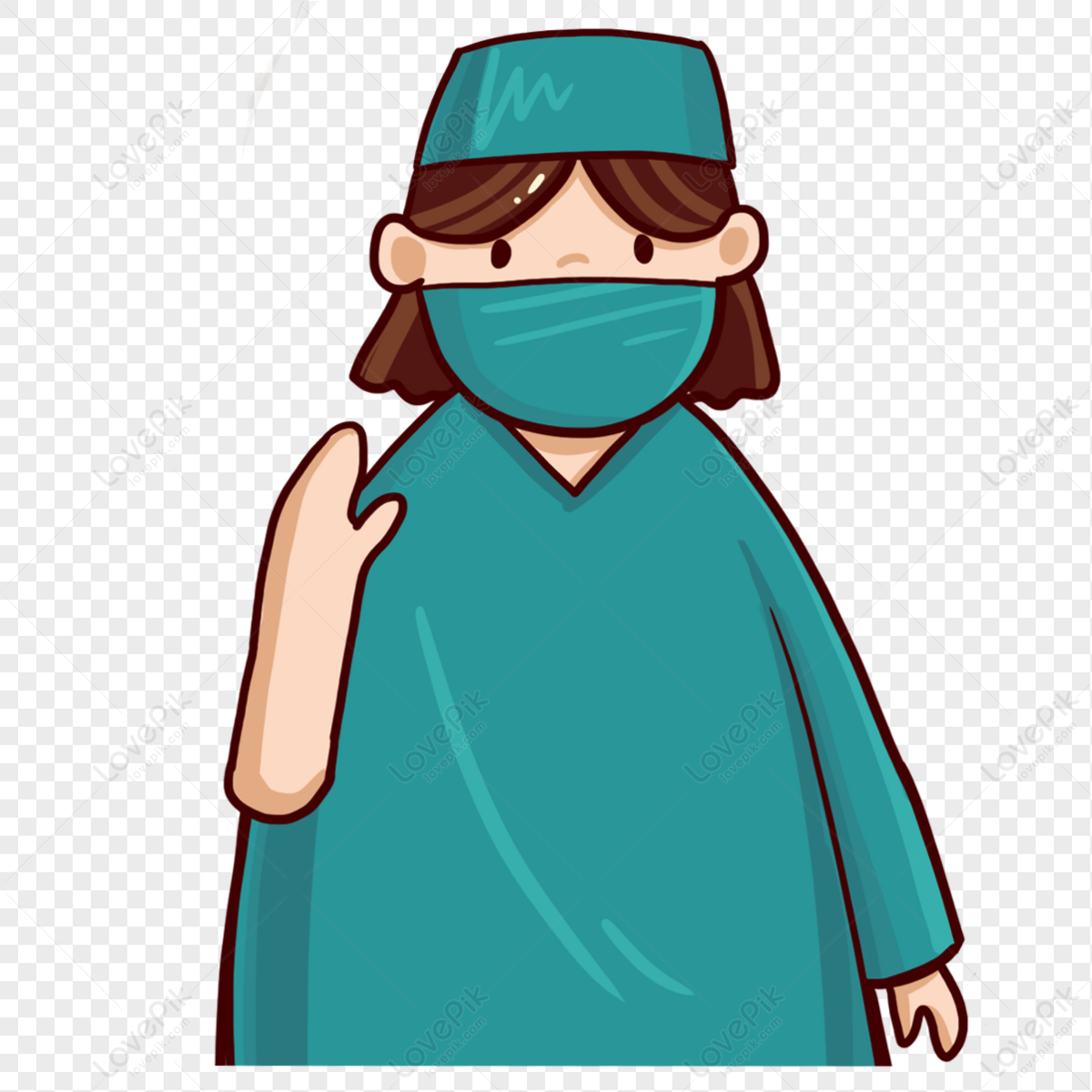 Hand Painted Male Doctor PNG Transparent And Clipart Image For Free ...