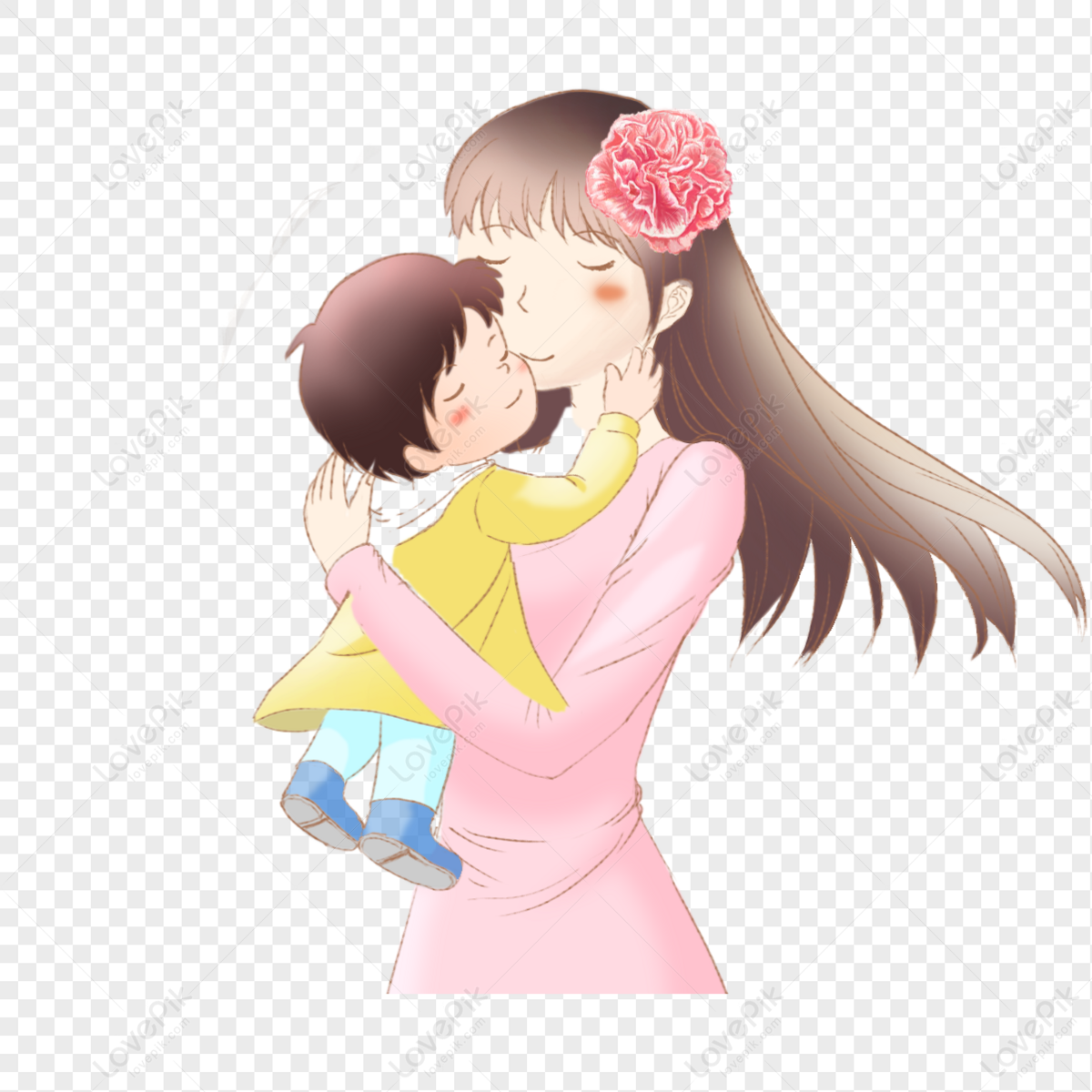 Hand-painted Mother And Son, Cartoon Mother, Daughter Mother, Child Mother  PNG Transparent Background And Clipart Image For Free Download - Lovepik |  400495536