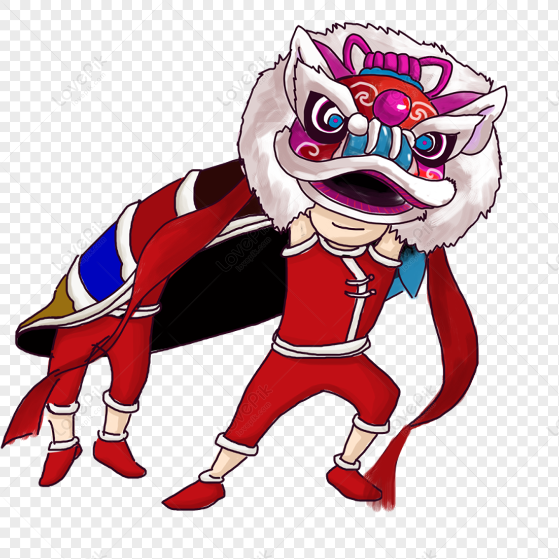 Lion Dance, Dragon Lion, Chinese Lion, Characters Png Transparent Image 