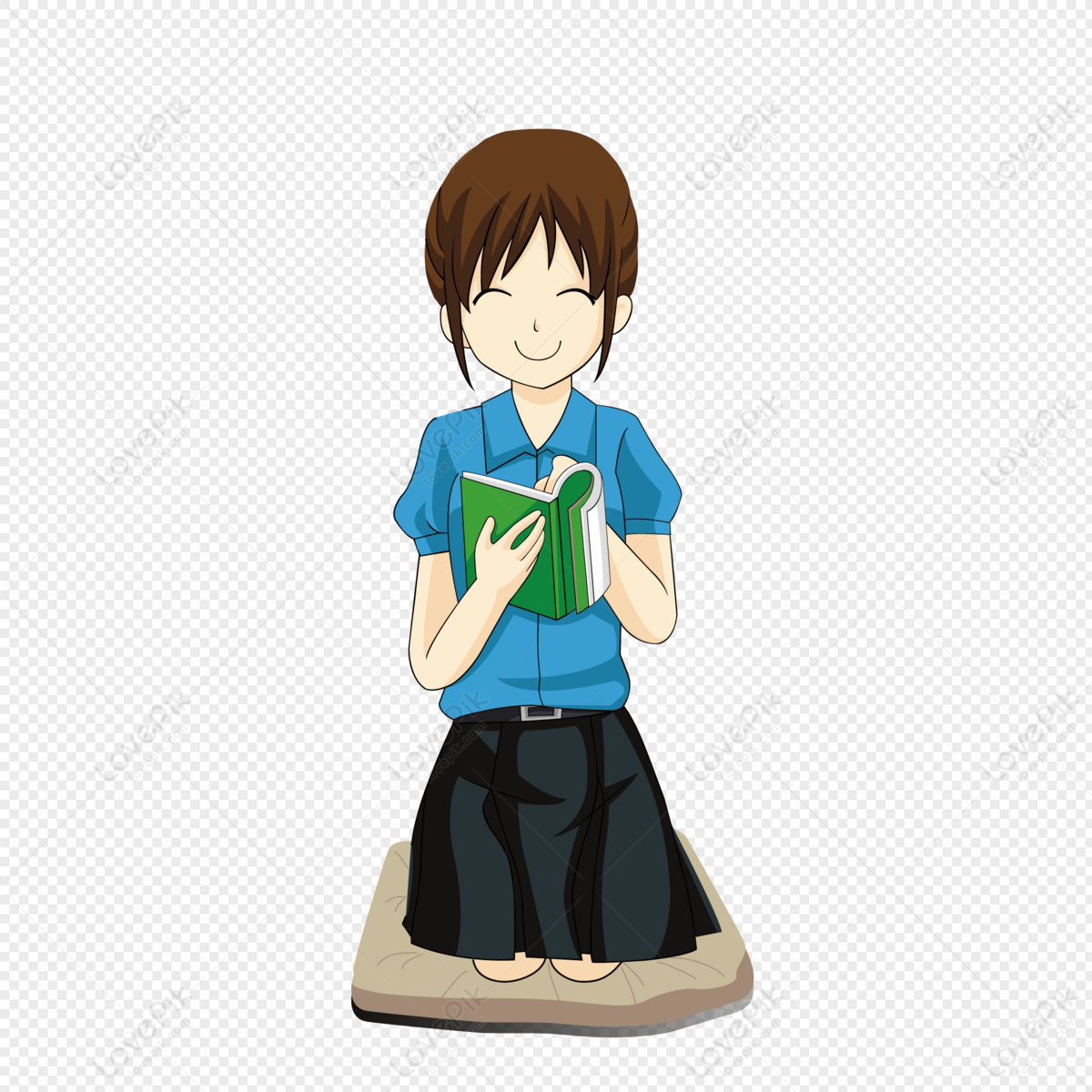 Menina Bonita De Cabelo Curto Menina Garota Comum Terra Saia De Xadrez PNG  , Germinação, Q Versão, Desenho De Personagens Desenhados à Mão Imagem PNG  e PSD Para Download Gratuito