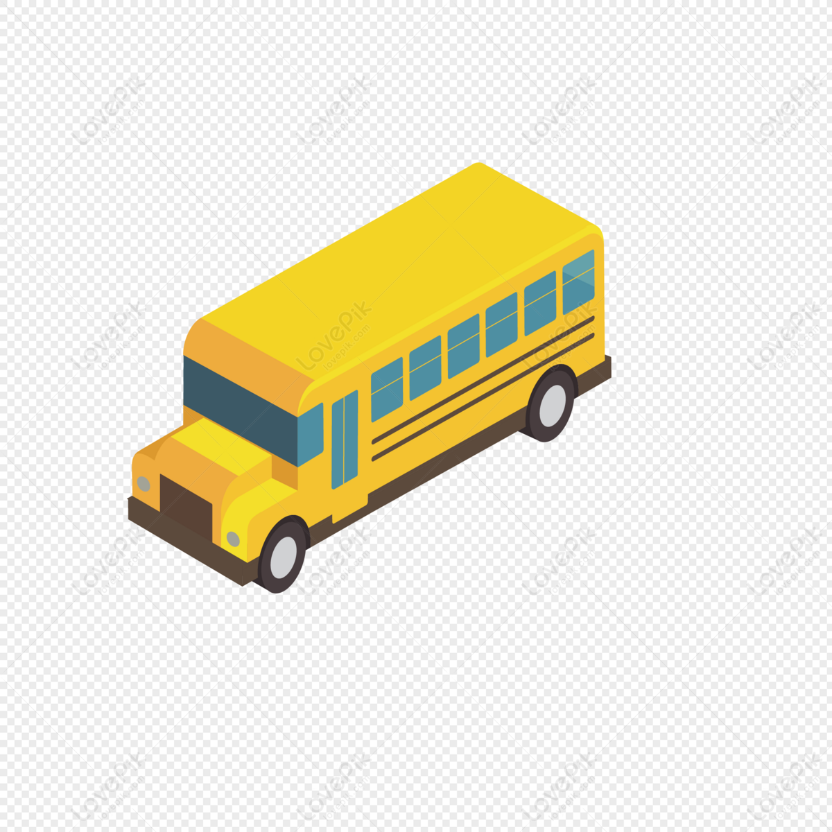 Bus, Bus School, Bus Isometric, Bus Icon Free PNG And Clipart Image For ...