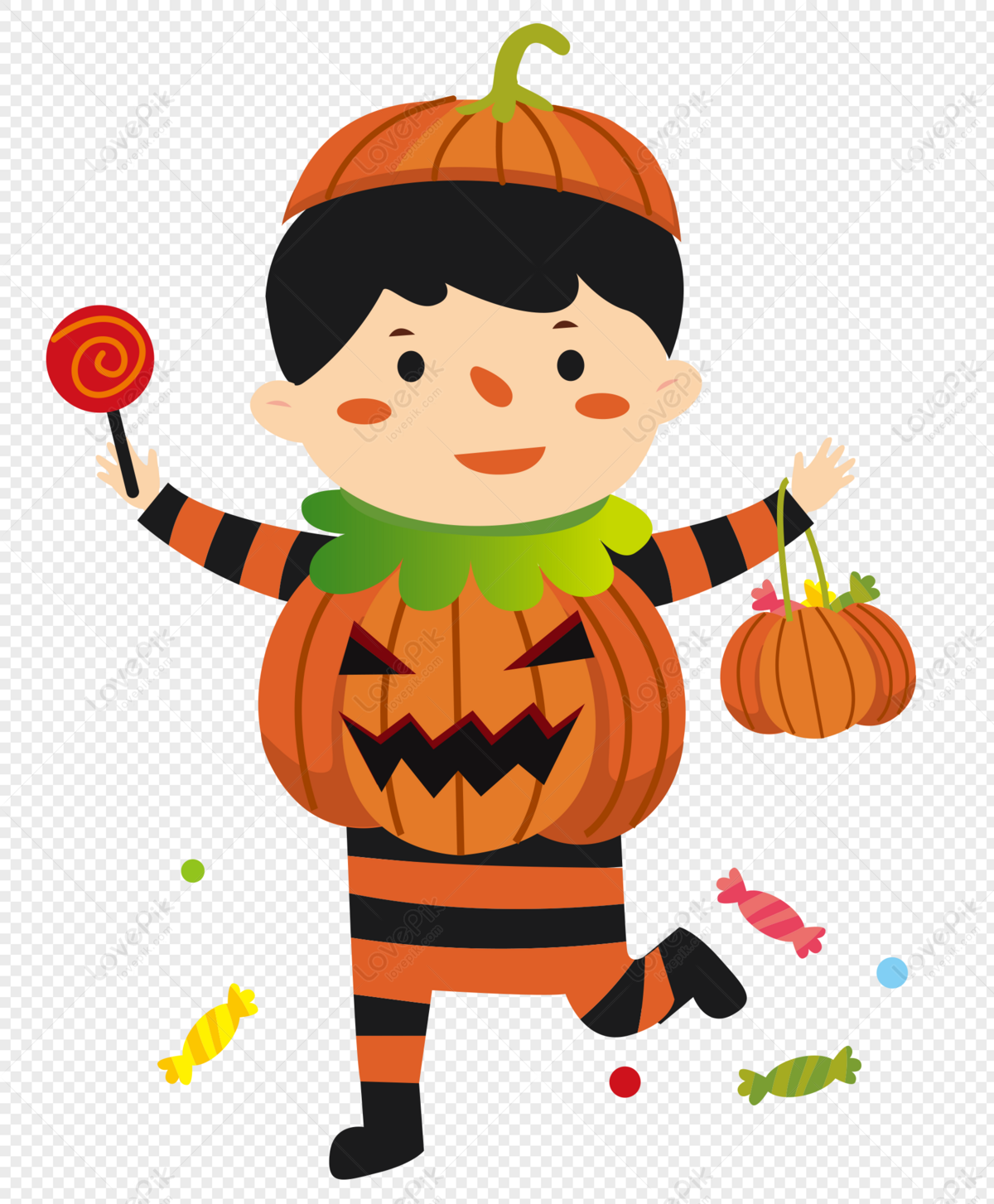 Hellkid Hook Jump, Clipart Pumpkin, Boy Clipart, Halloween Pumpkin PNG ...