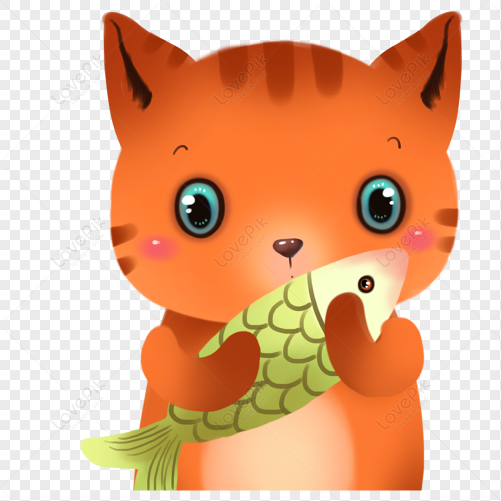 The Cat Was Holding The Fish PNG Image Free Download And Clipart Image For  Free Download - Lovepik | 400502731