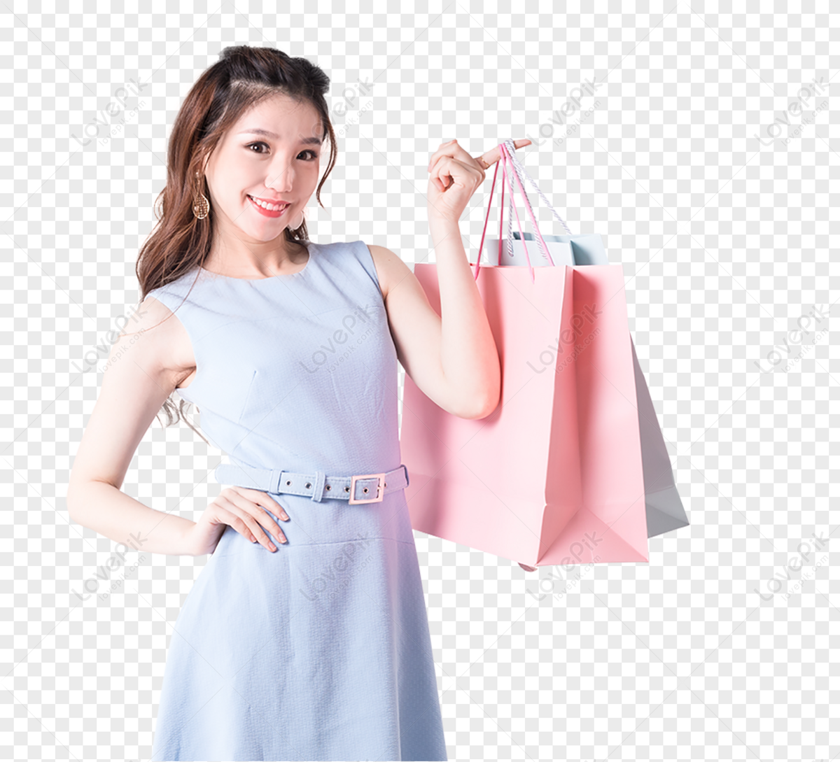 Women In Shopping Carnival Shopping Bags PNG Image Free Download And ...