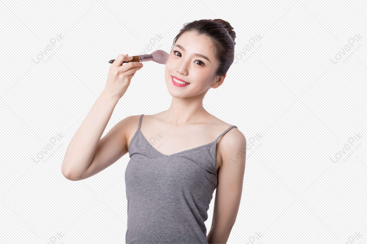 Красивая девушка держит пудру для макияжа изображение_Фото номер  400635025_PNG Формат изображения_ru.lovepik.com