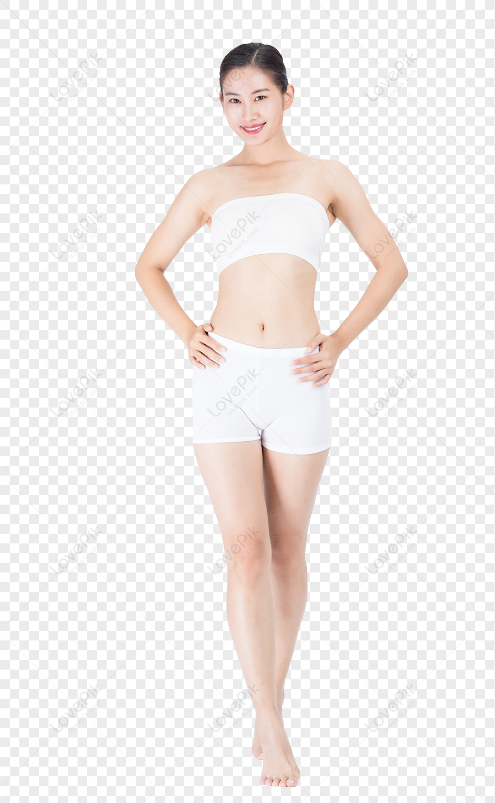 Beauty body and body presentation, standing woman, body woman, body white png transparent background
