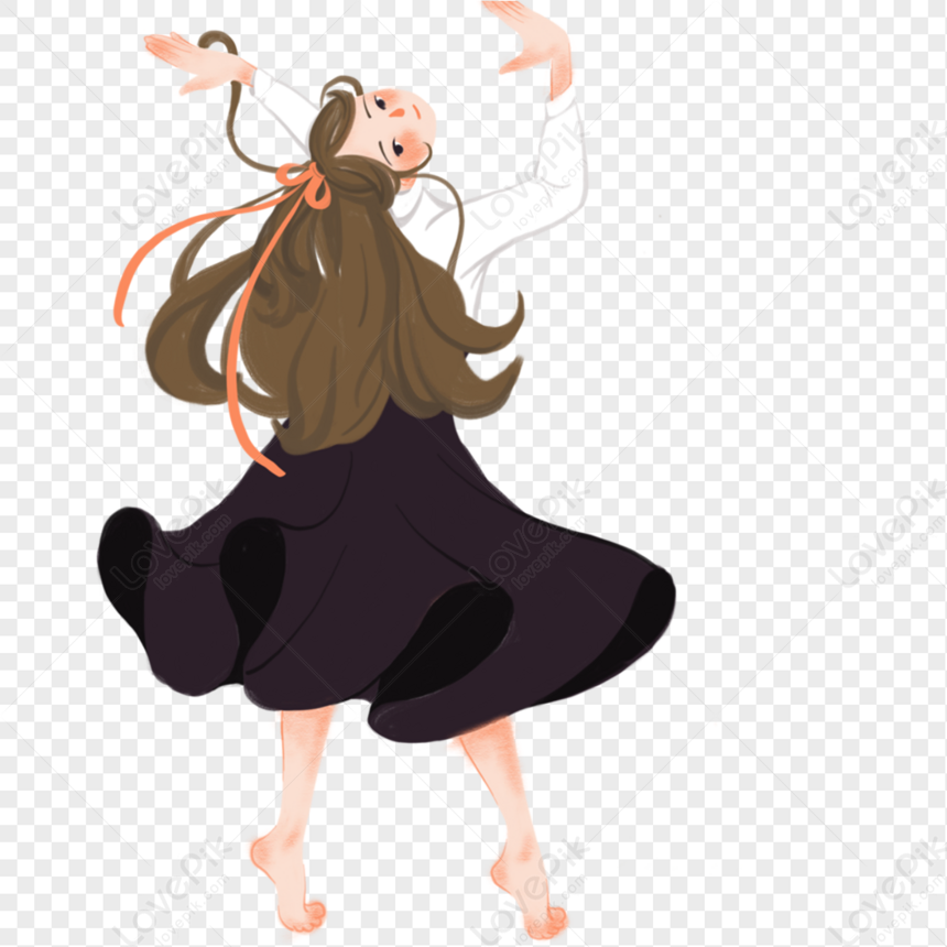 Cute Anime Hand Painted Girl Elements PNG Picture And Clipart Image For ...