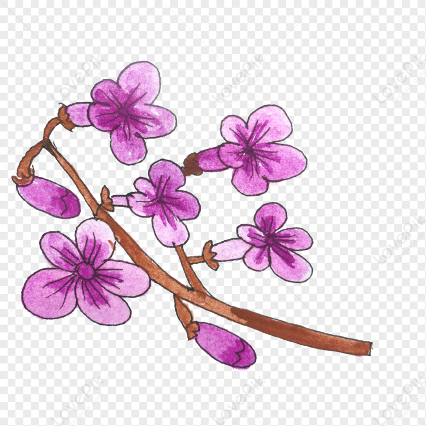 Cute Painted Flowers Png Image PNG Image And Clipart Image For Free ...