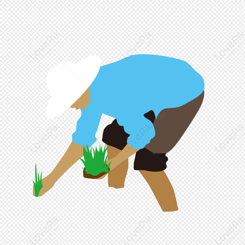 Man, Light Man, Man Planting, Blue Man Free PNG And Clipart Image For ...