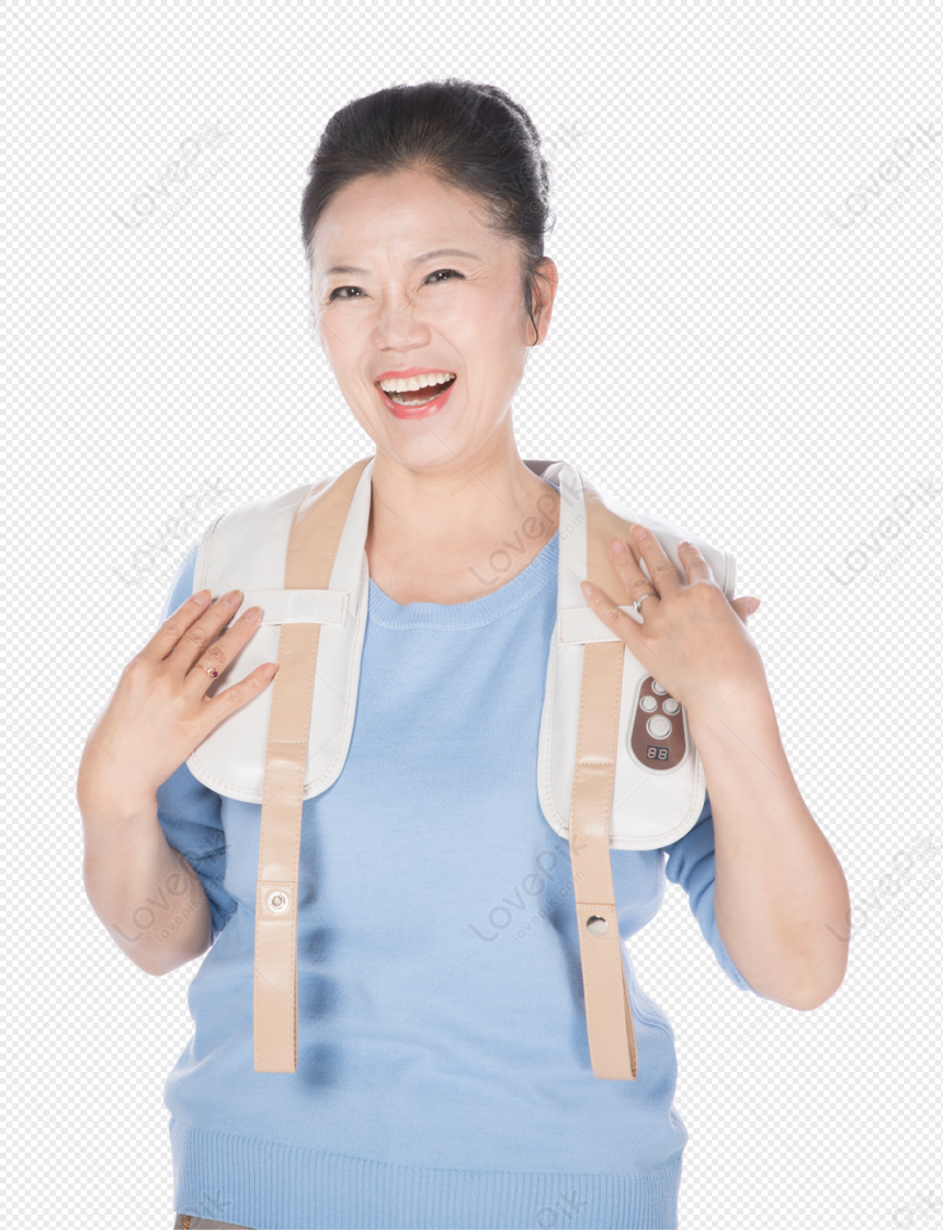 Massage For The Elderly Blue Light Chinese Medical Blue Medical Png