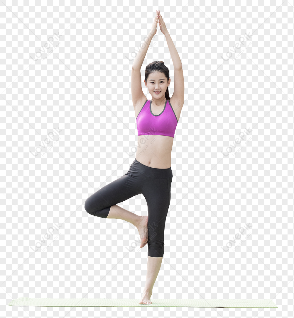 Flat black silhouette of young woman practicing yoga, doing Crescent Lunge  on the Knee or Low Lunge pose or Anjaneyasana. Vector illustration isolated  on transparent background. Stock Vector | Adobe Stock