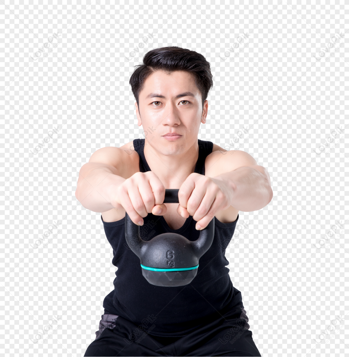 Sports Fitness Mens Portrait Kettle PNG Transparent Background And ...