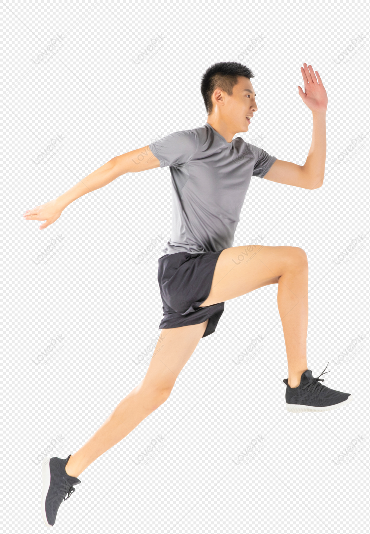 Athletic man jumping 15674976 PNG