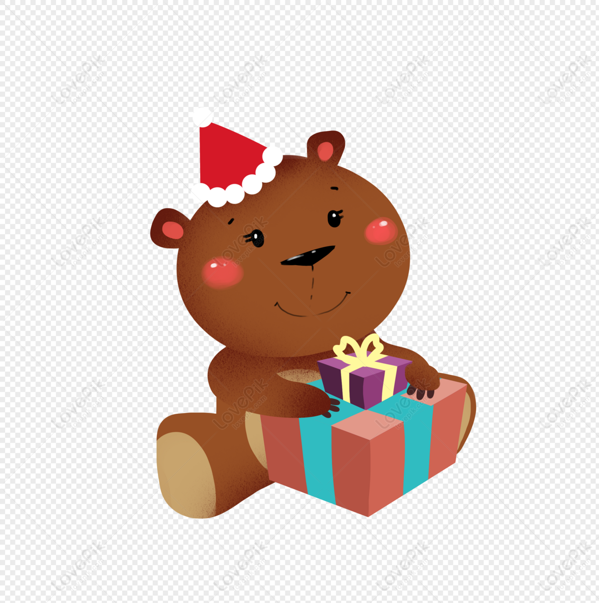 Feliz Bebê Marrom Urso Desenho Animado Sentado Royalty Free SVG