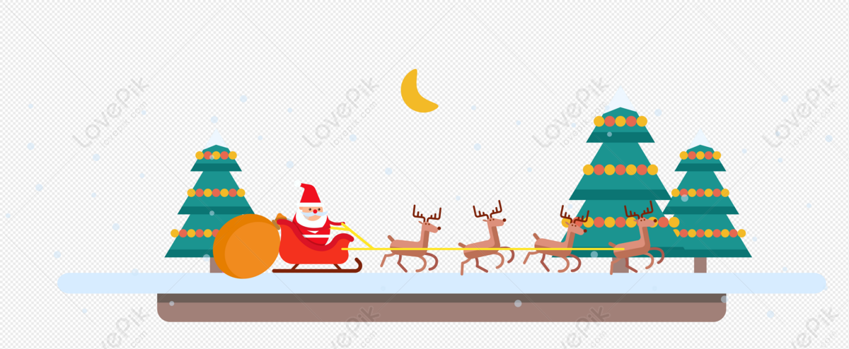 Santa Claus presents gifts, cartoon santa, christmas santa, cartoon reindeer png image