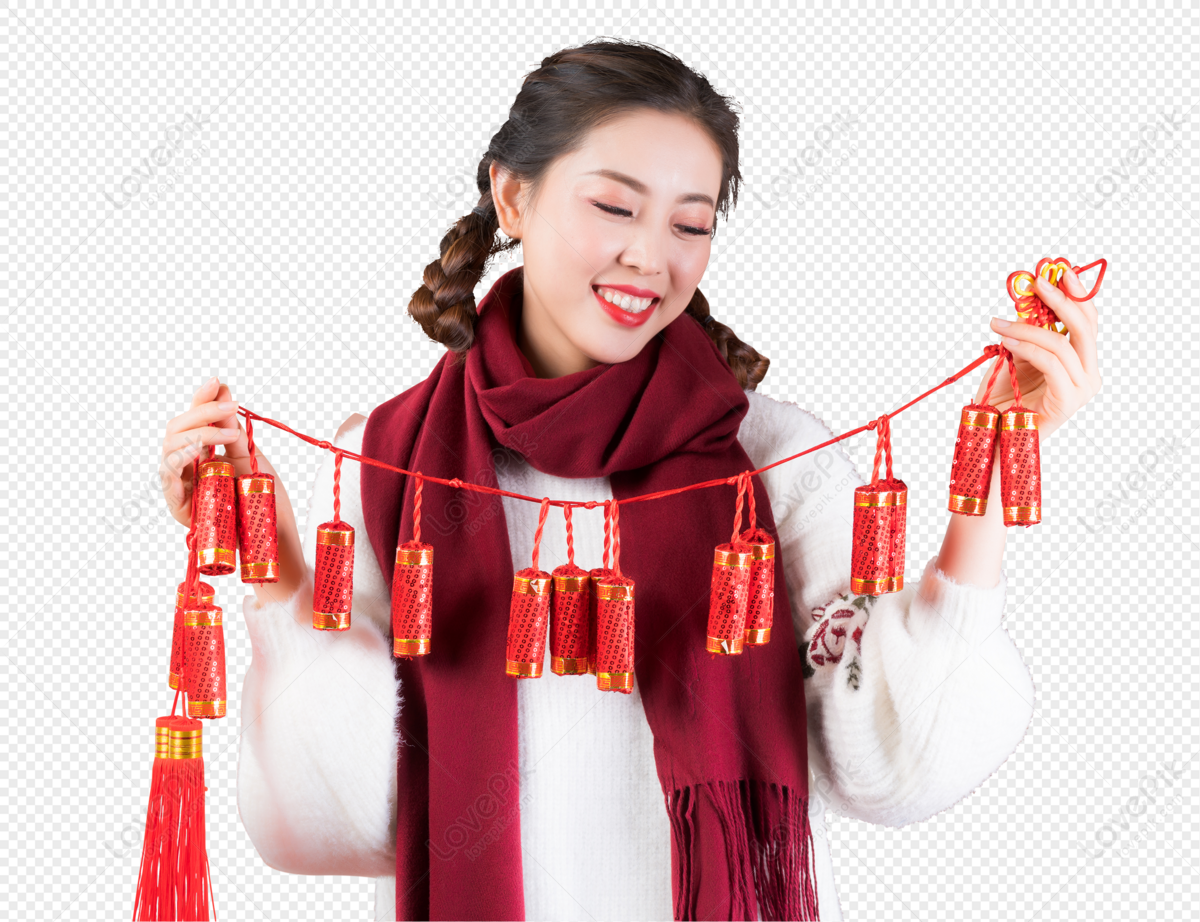 Women Hold Firecrackers PNG Transparent Image And Clipart Image For ...