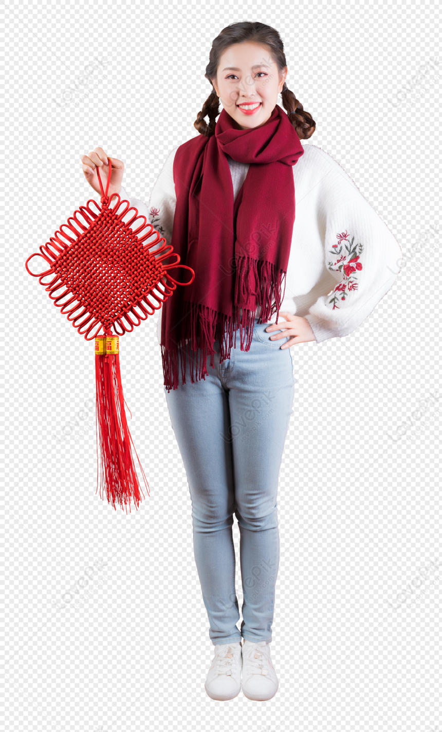 Women Holding Chinese Knots PNG Image And Clipart Image For Free ...