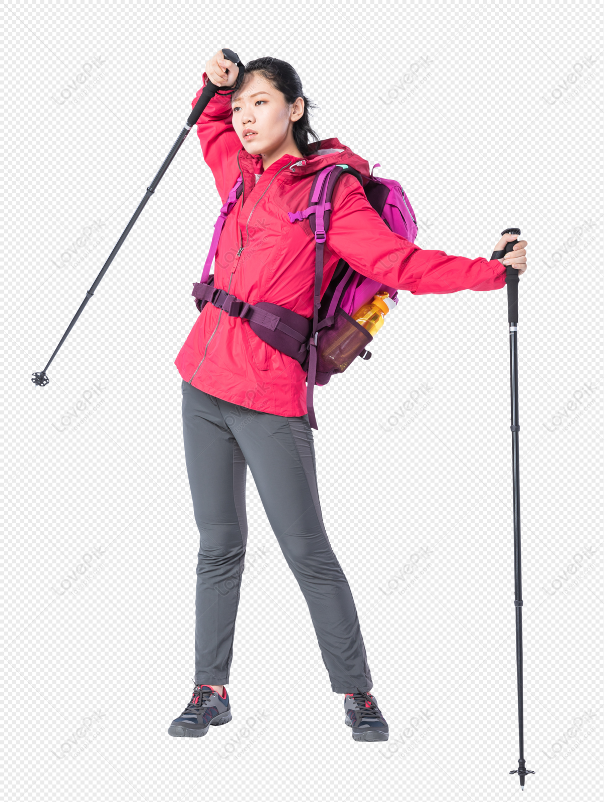 Hiking Young Women PNG Transparent Background And Clipart Image For ...