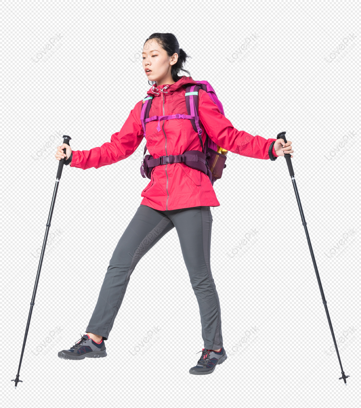 Hiking Young Women PNG Transparent Background And Clipart Image For ...