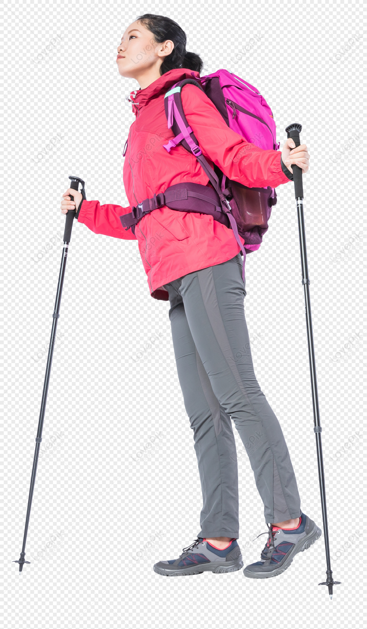 Hiking Young Women PNG Transparent Background And Clipart Image For ...