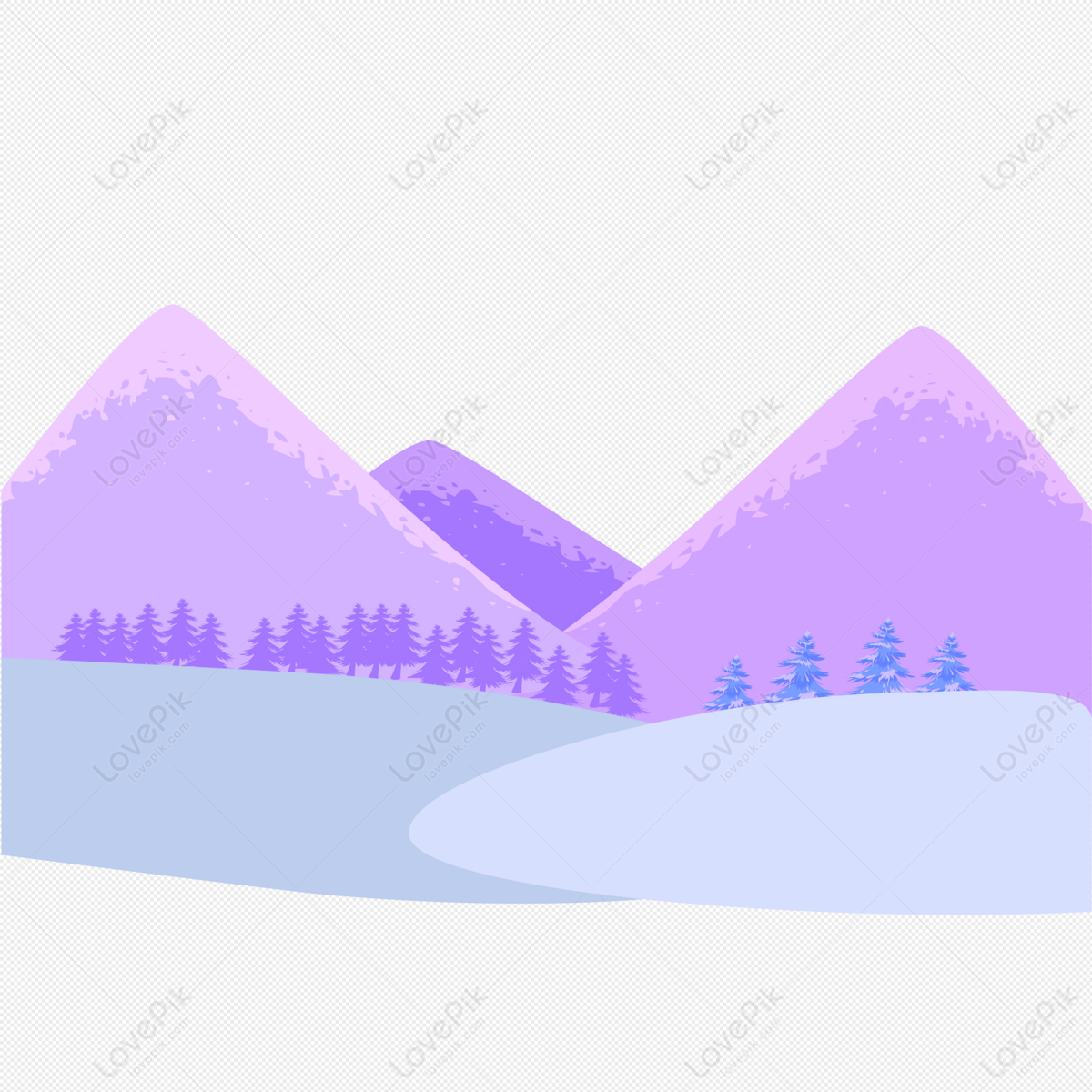 snow mountain clip art