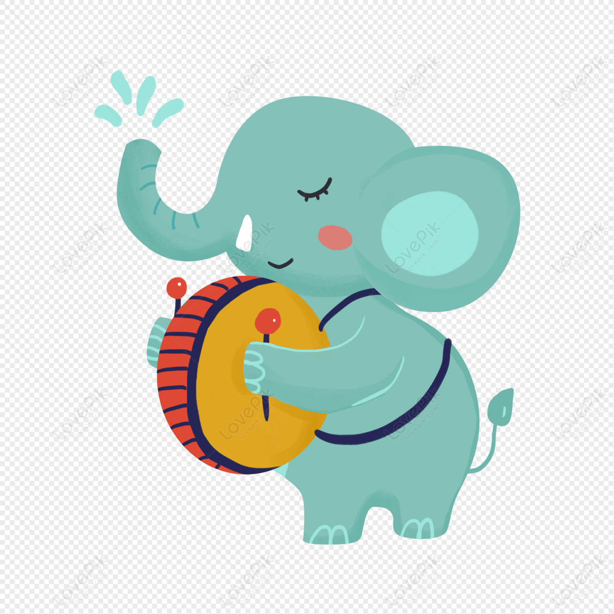 Elephant Drumming PNG Free Download And Clipart Image For Free Download -  Lovepik | 400946103