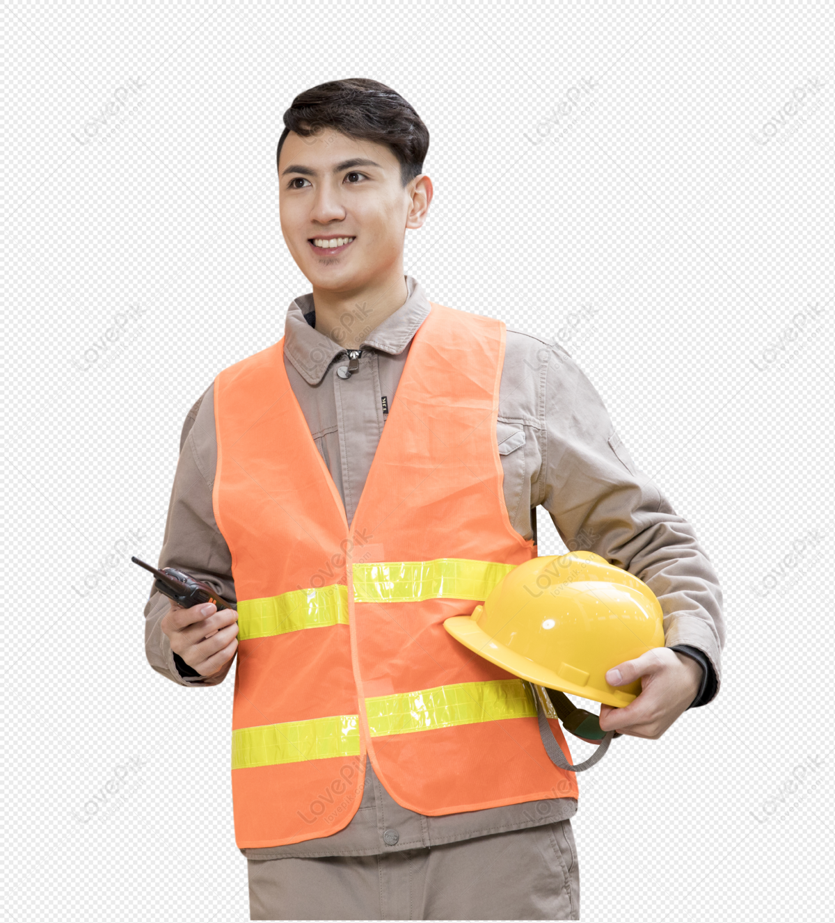 Interphone Conversation In Worker Warehouse Patrol PNG Picture And ...