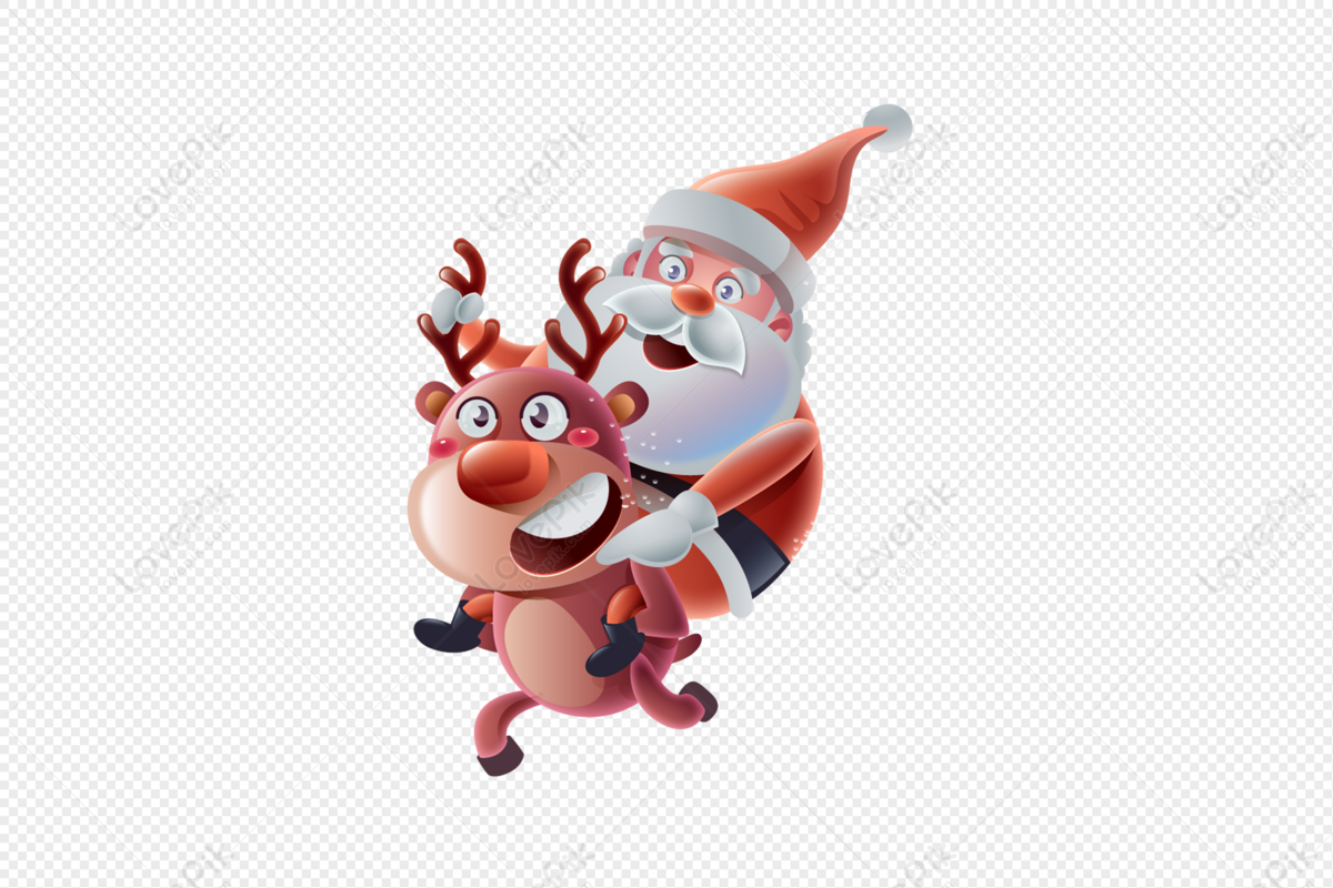 Santa Claus Riding Elk Free PNG And Clipart Image For Free Download -  Lovepik | 400924049