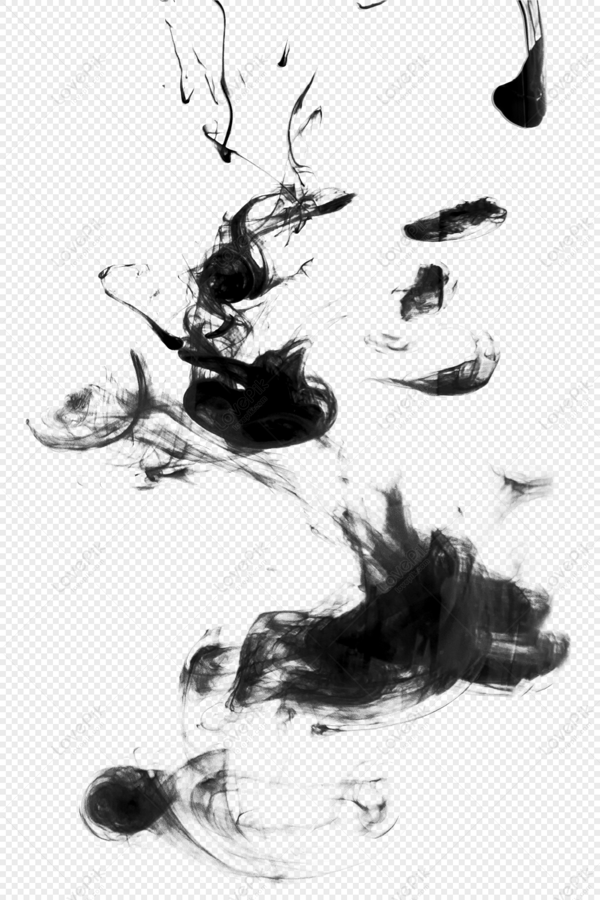 Abstraction Of Ink And Wash PNG Transparent Image And Clipart Image For ...