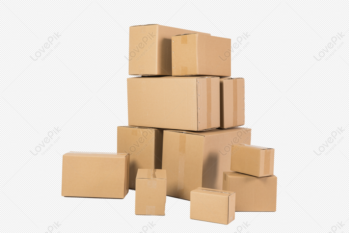 Corrugated Box, Material, Pile Boxes, Cut-free PNG Transparent ...