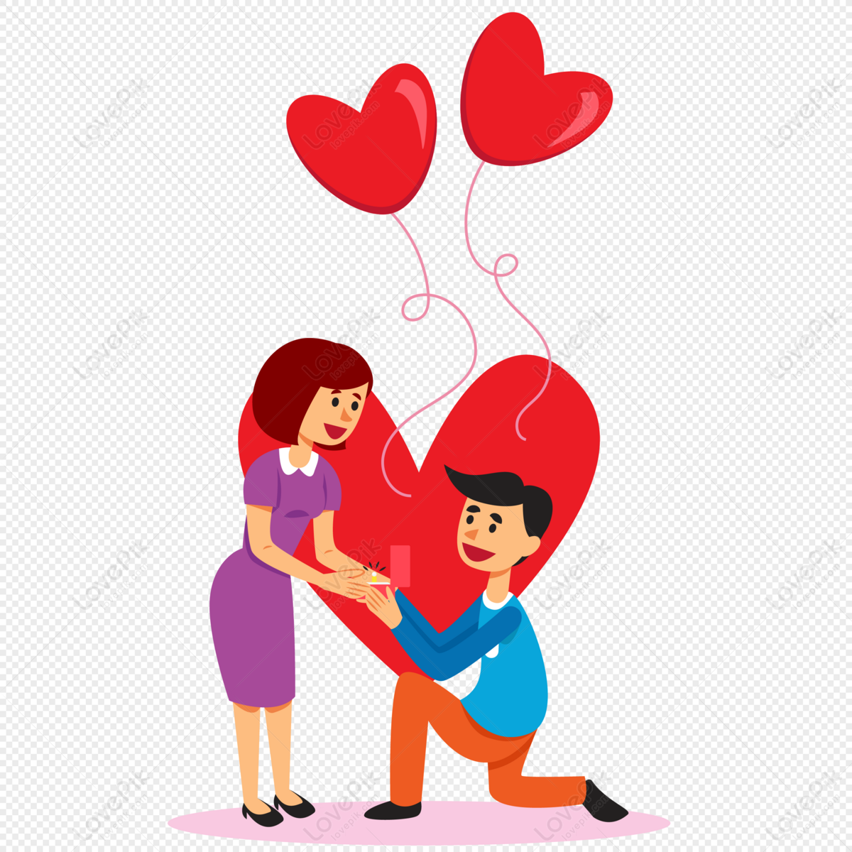 Couples Proposing Marriage Free PNG And Clipart Image For Free ...