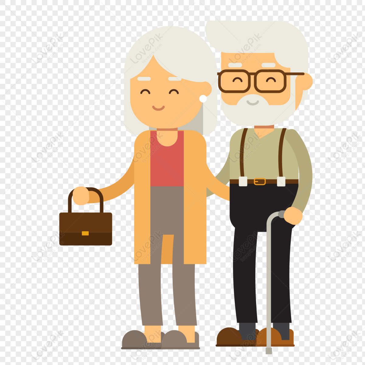 Valentines Day Old People Sweet Hand In Hand Dating PNG Transparent Image  And Clipart Image For Free Download - Lovepik | 400958567