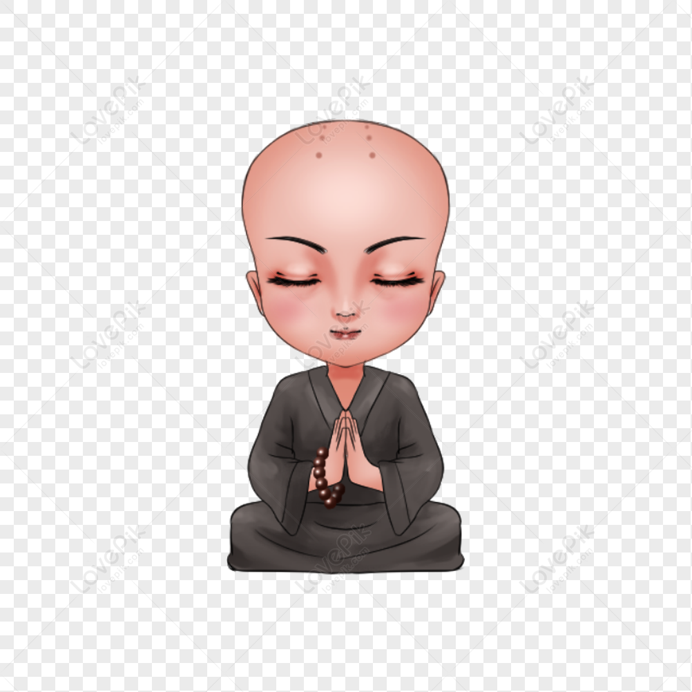 A Little Monk Sitting In Meditation PNG Picture And Clipart Image For Free  Download - Lovepik | 400974715