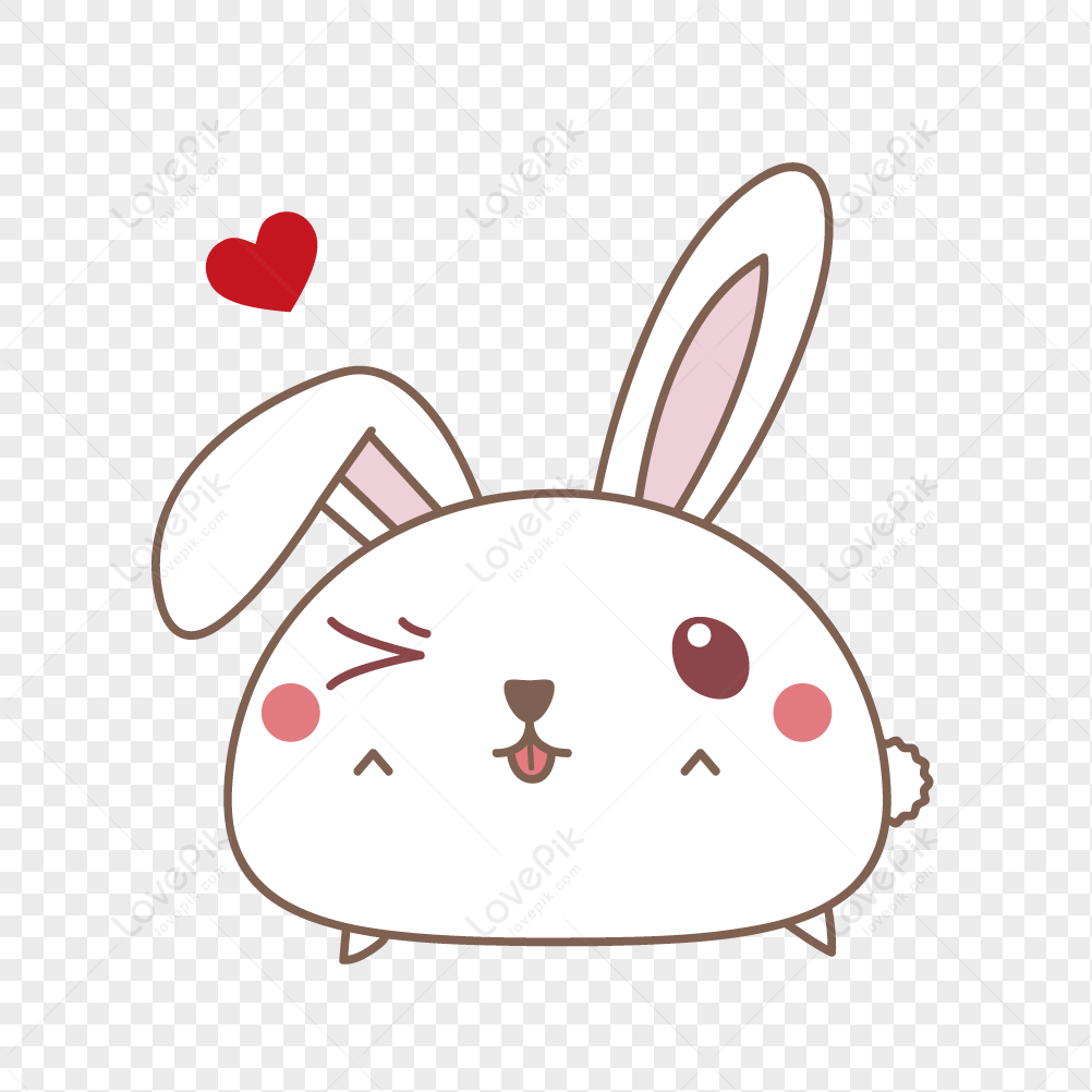 A Little Rabbit Blinking At A Teaser PNG Transparent Image And ...