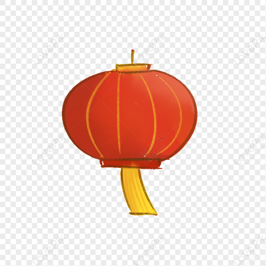 Beautiful Hand Painted Festival Lantern Element, Lantern Vector ...