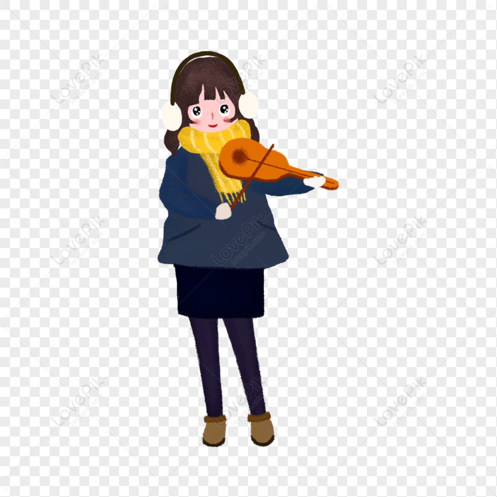 Chibi Musician Woman Violin Video Game Art Anime Style · Creative Fabrica