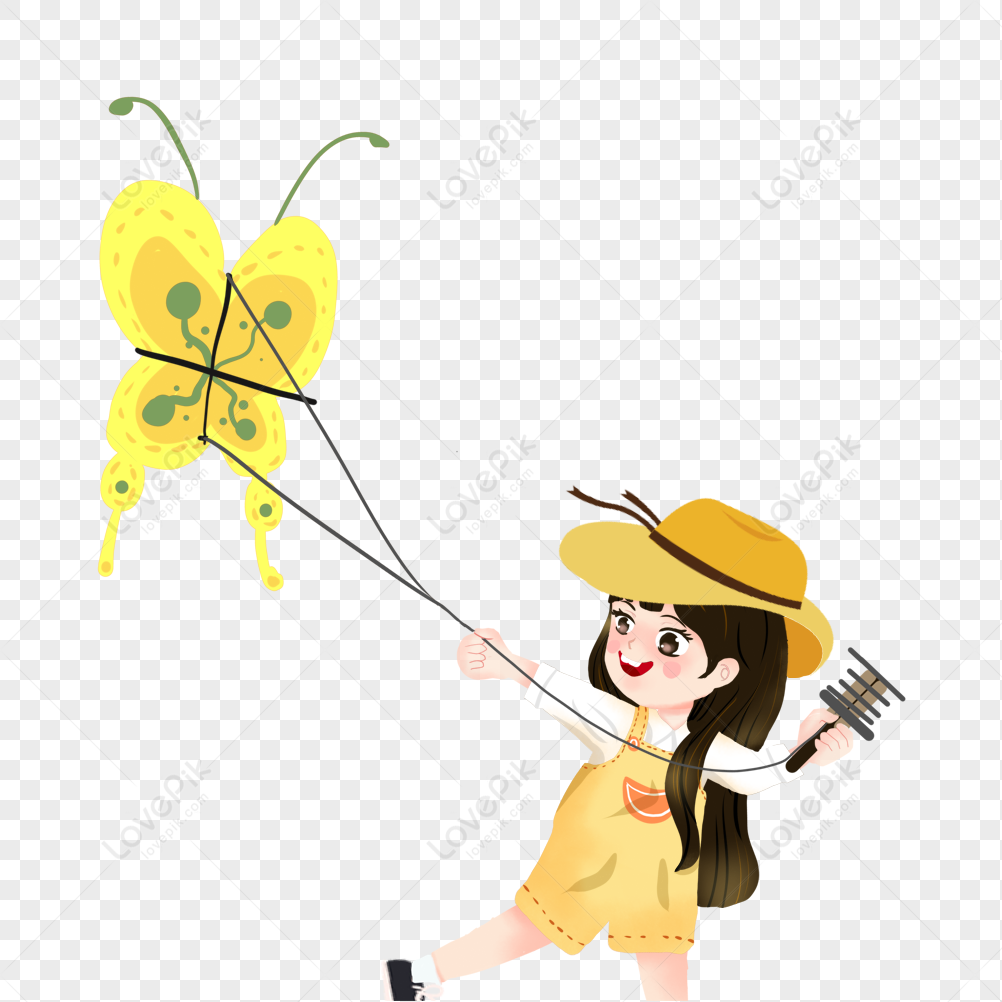 Girls Flying Kites, Flying Girl, Butterfly Flying, Flying Kite PNG Free ...