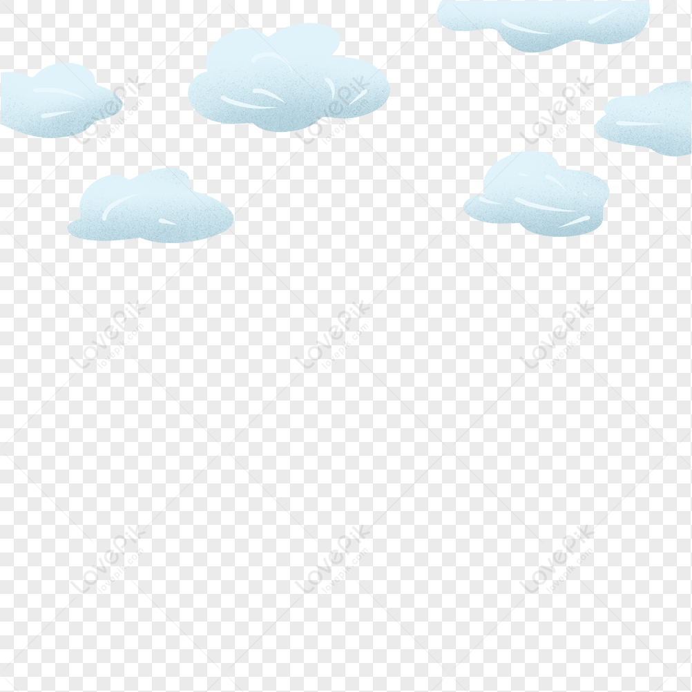 Painted Abstract Cloud Elements Cartoon Minimalist Cartoon Vector