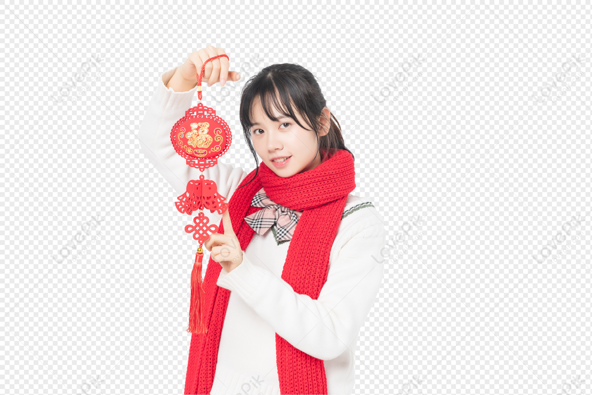 Spring Festival Girls Hanging Fujian Characters PNG Free Download And ...