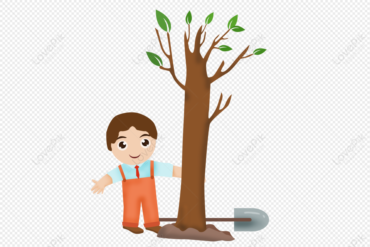 The Cartoon Character Elements Of Arbor Day PNG White Transparent And  Clipart Image For Free Download - Lovepik | 400982812