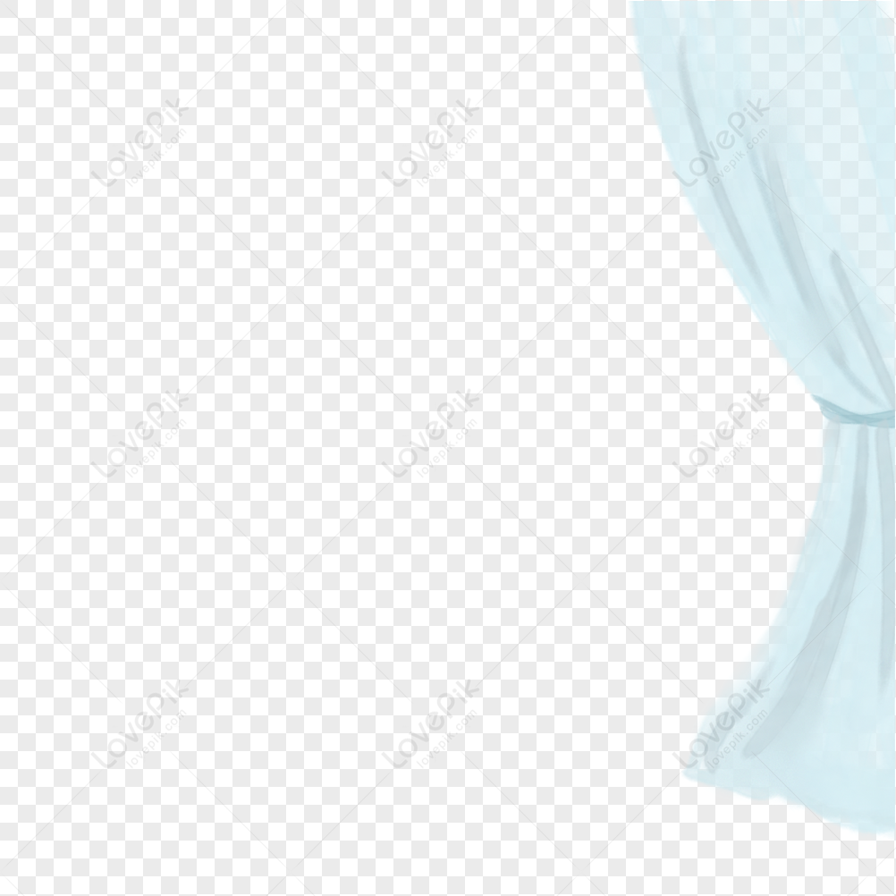 Window Curtains, Light White, Cartoon Curtain, Blue White PNG Free ...