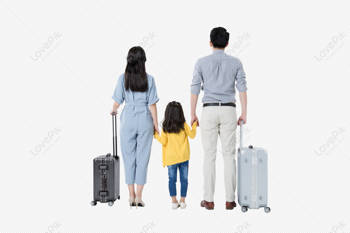 a family traveling together, family travel, family happy, free from cuts png transparent background