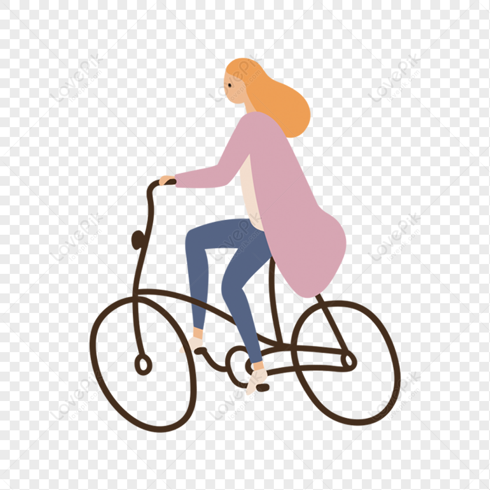 A Girl On A Bicycle PNG Image Free Download And Clipart Image For Free ...